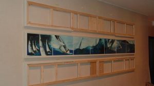 Cornice vetro invisibile - Fase intermedia