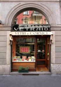 Vetrina negozio - Grassi Carlo Milano